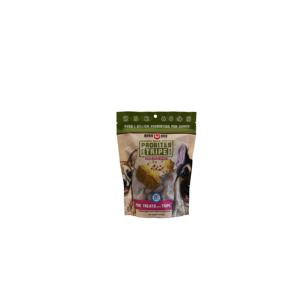 Boss Dog Probites Pork with Tripe Freeze-Dried Raw Dog Treats, 3 oz
