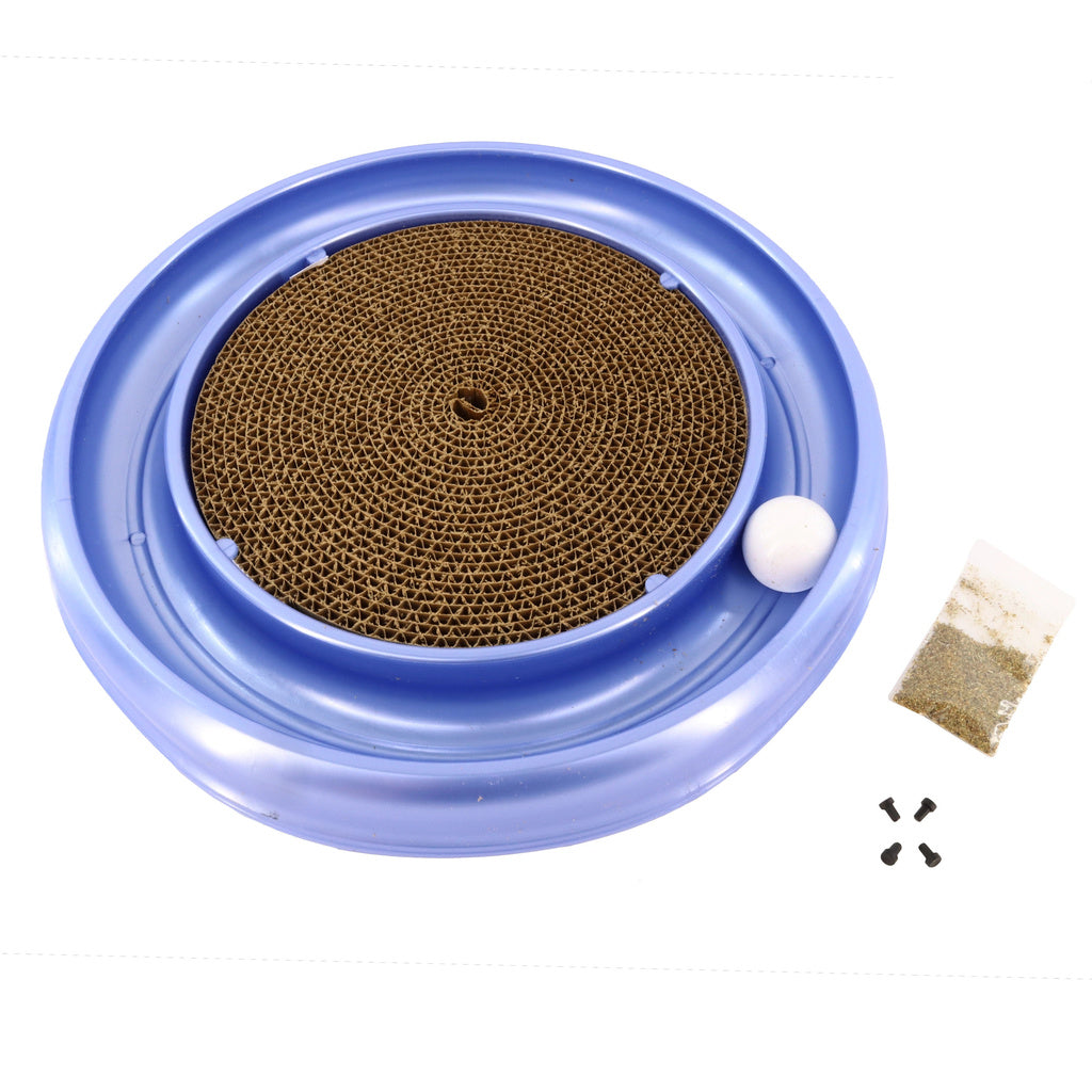 Bergan Turbo Scratcher Cat Toy - Interactive Cat Toy with Ball Track & Scratch Pad
