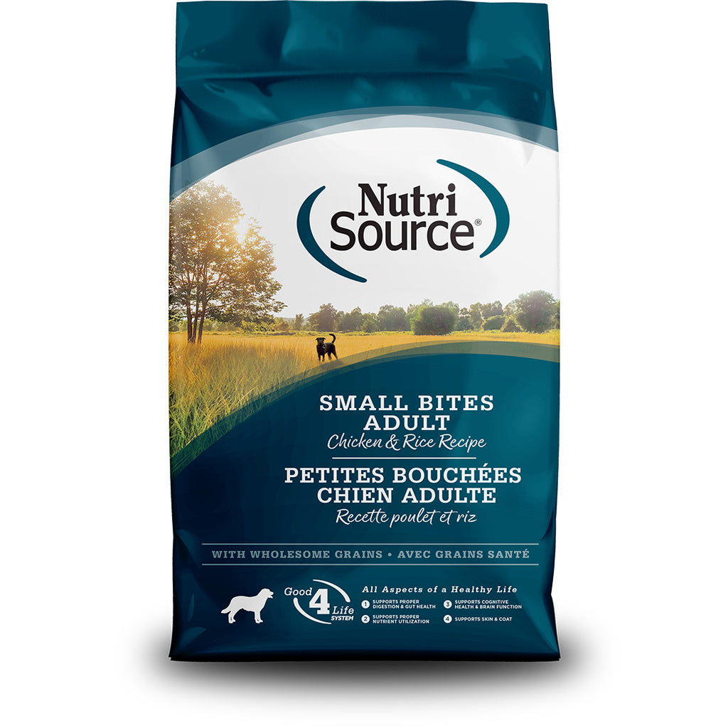 NutriSource Small Bites Adult Chicken & Rice Dry Dog Food 12 lb
