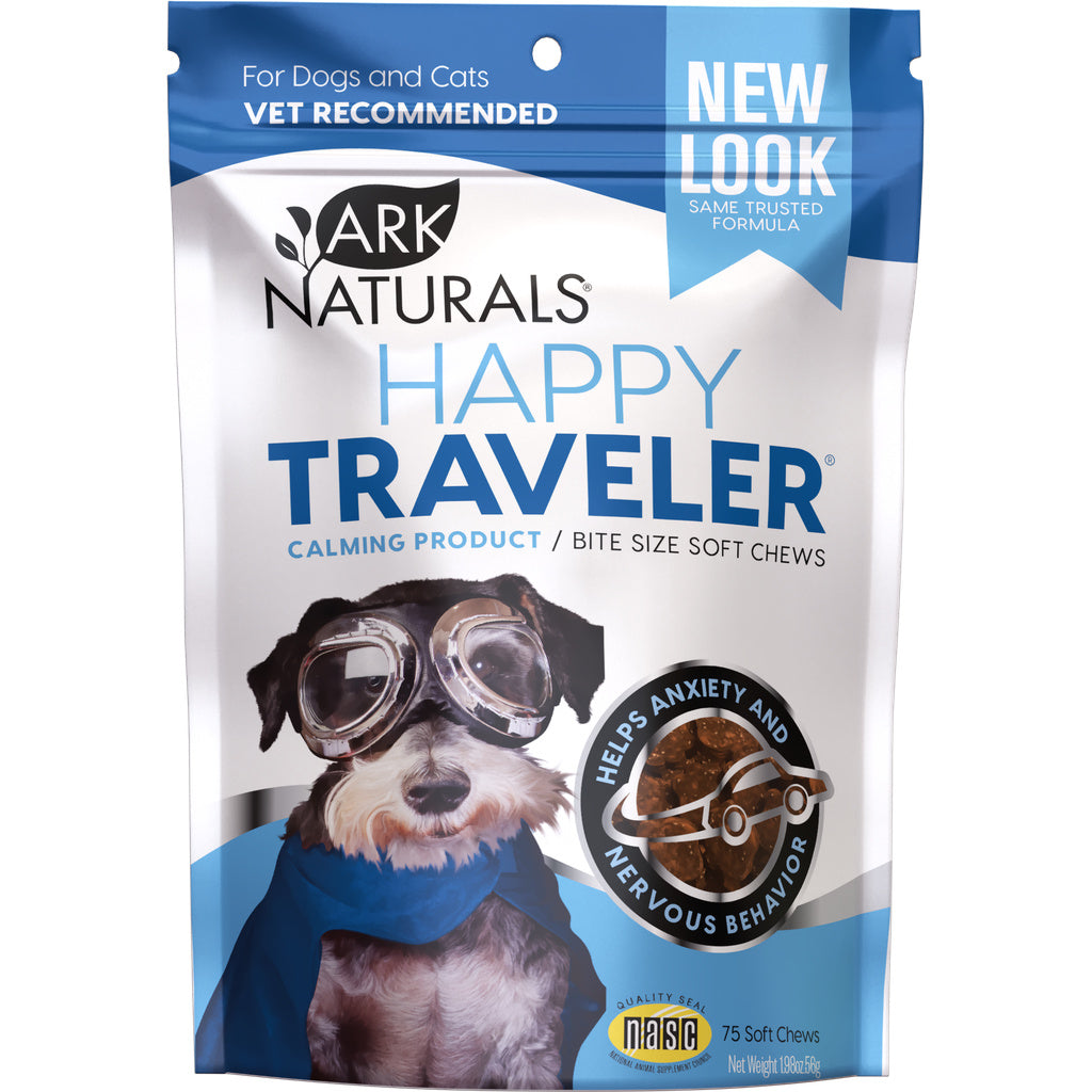 Ark Naturals Happy Traveler Soft Chews - Calming Aid for Dogs - 75 Count