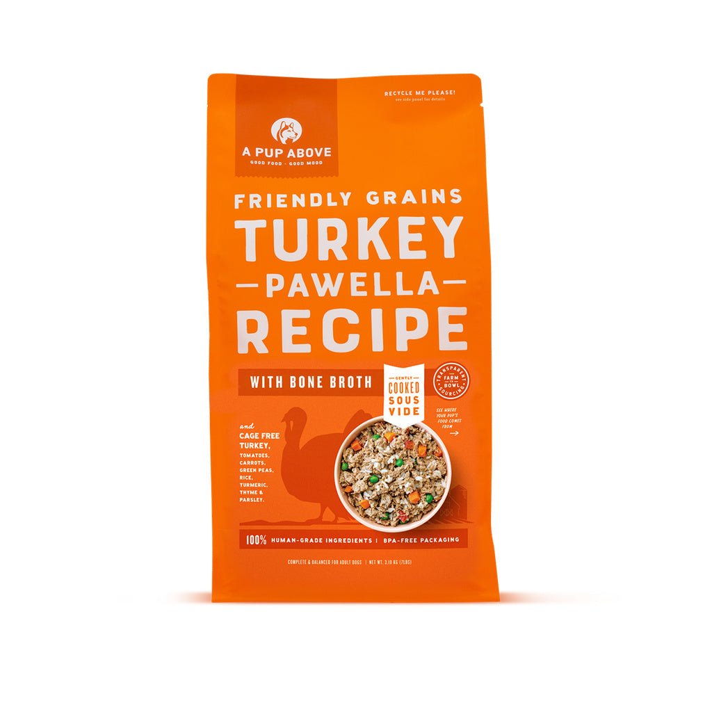 A Pup Above Turkey Pawella Gently Cooked Dog Food - Human Grade, Non-GMO - 7lb Bag