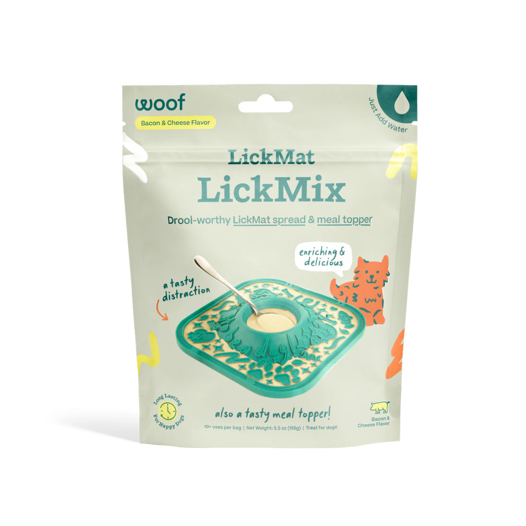 Woof LickMix Bacon & Cheese Dog Treat - Lick Mat & Meal Topper - 5.5 oz
