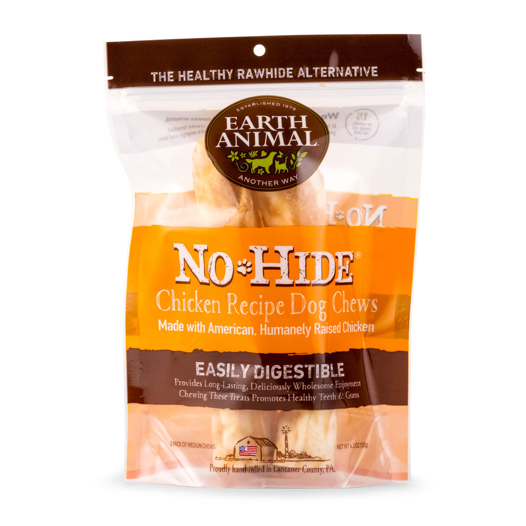 Earth Animal No-Hide Chicken Chews - 7 inch, 2 Pack - Rawhide Alternative Dog Treats