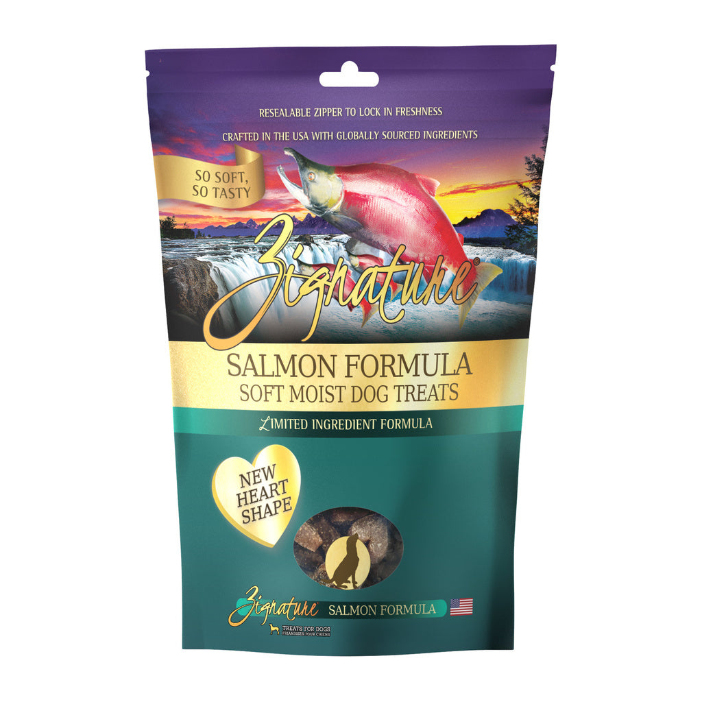 Zignature Salmon Soft Moist Dog Treats - 4 oz Bag, Grain-Free