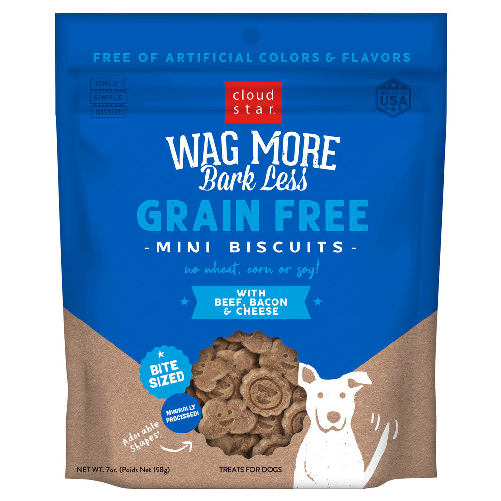 Wagmore Dog Grain Free Mini Baked Beef & Bacon Treats - 7oz