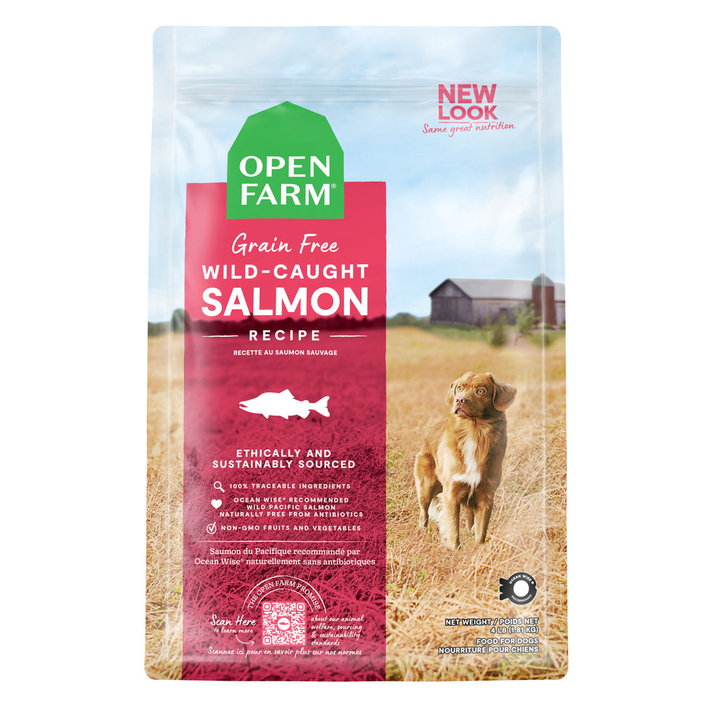 Open Farm Grain-Free Wild Caught Salmon Dry Dog Food, 4 lb Bag