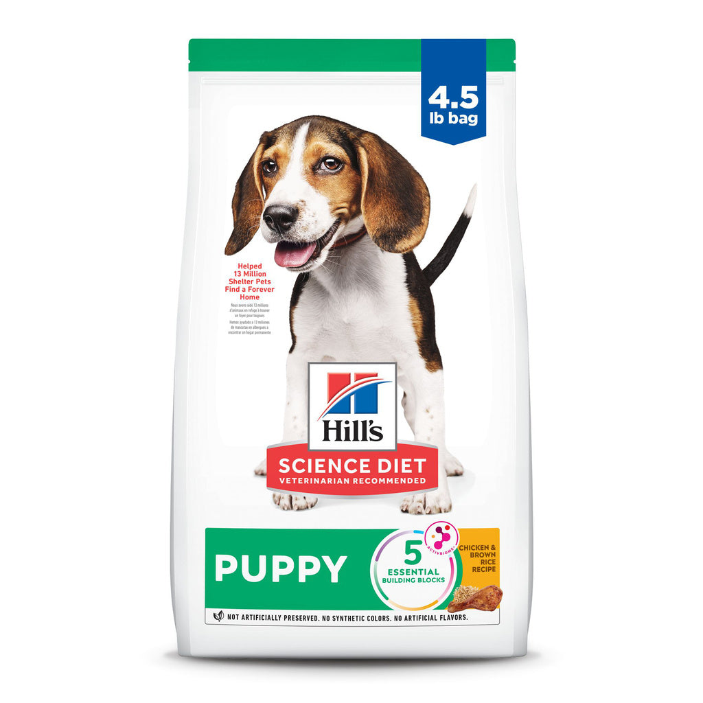 Hill's Science Diet Puppy Chicken & Brown Rice Recipe, Dry Dog Food, 4.5 lb Bag