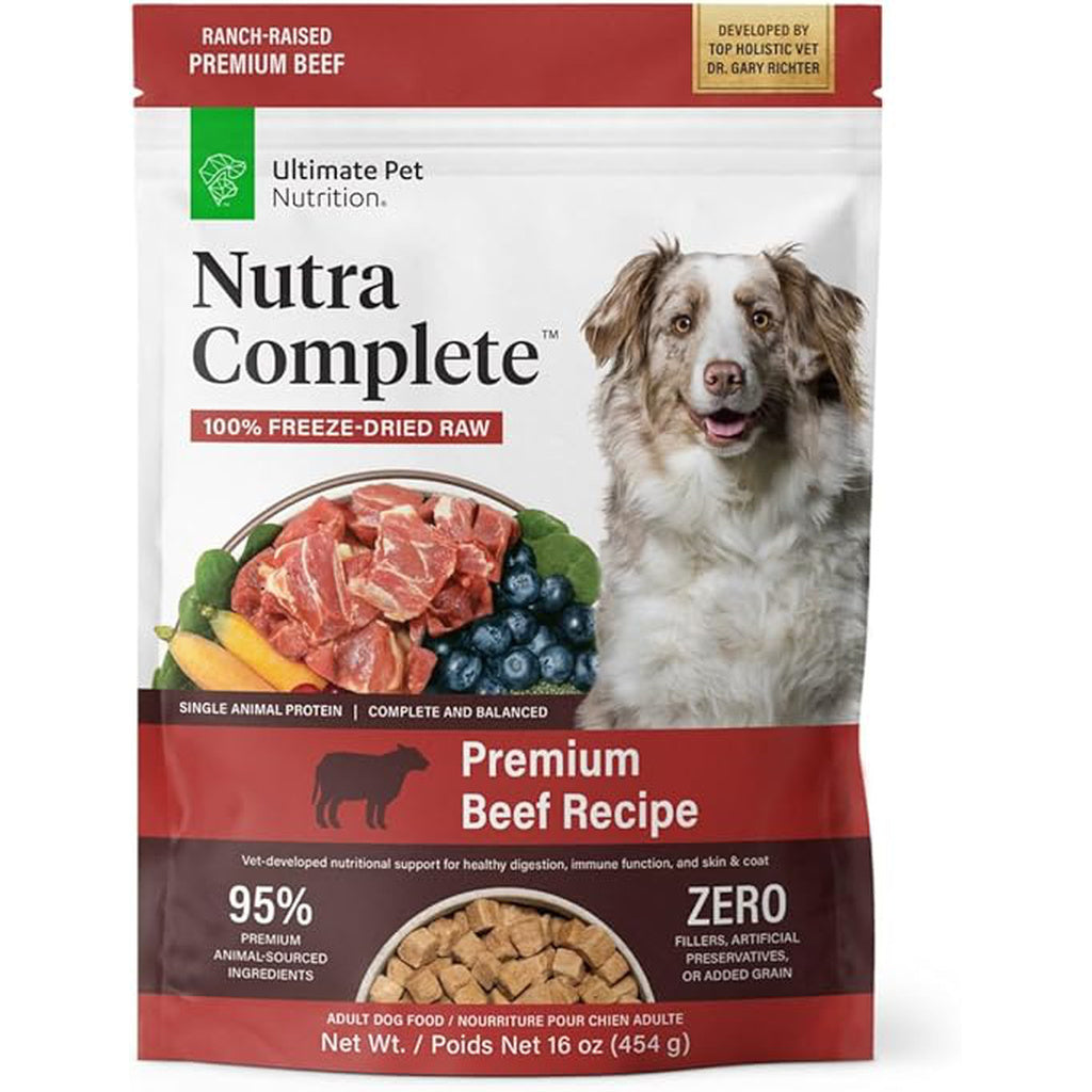 Ultimate Pet Nutrition Nutra Complete Freeze Dried Raw Dog Food Beef 5oz