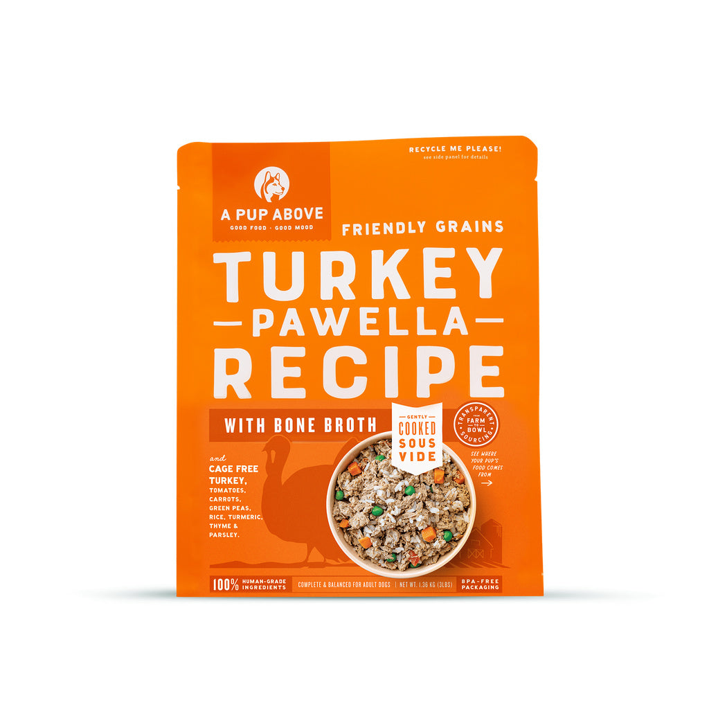 A Pup Above Turkey Pawella Gently Cooked Frozen Dog Food, 3 lb Bag