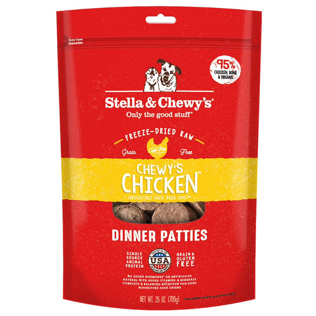 Stella & Chewy's Chewy's Chicken Dinner Patties - Freeze-Dried Raw Dog Food - 25 oz