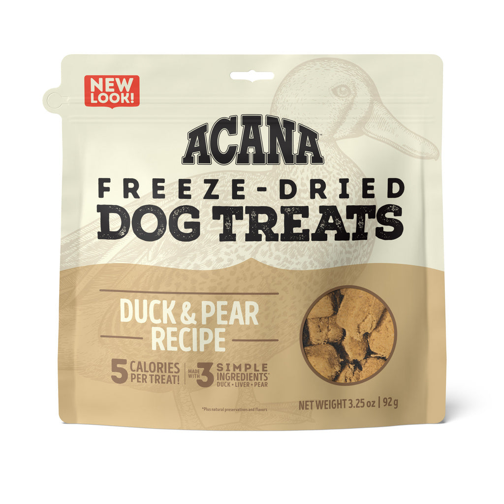 ACANA Freeze-Dried Duck & Pear Dog Treats, 3.25 oz - Limited Ingredient, Grain-Free Singles