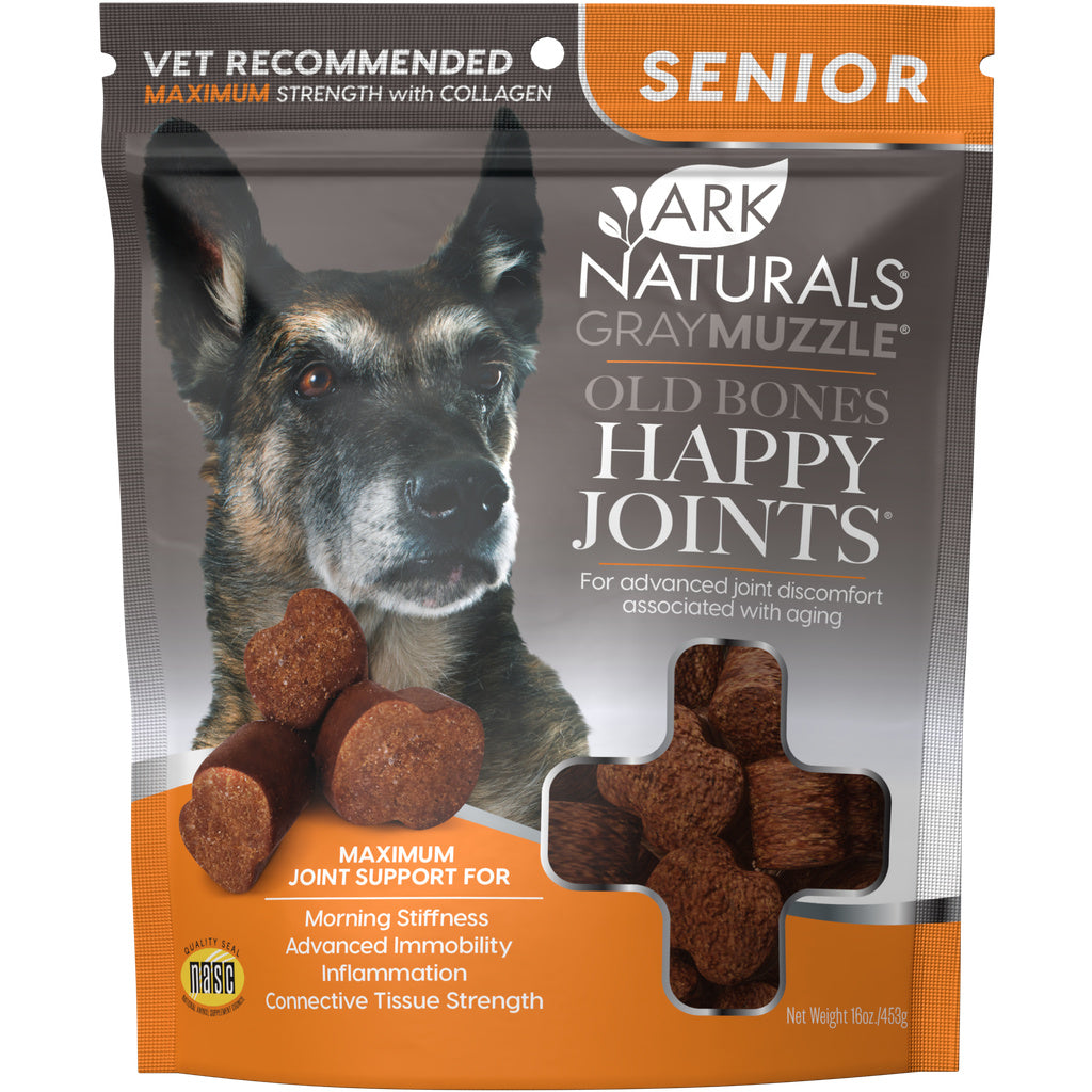 Ark-Naturals Gray Muzzle Old Dogs! Happy Joints! Large Breed Senior Dog Treat  16 Oz
