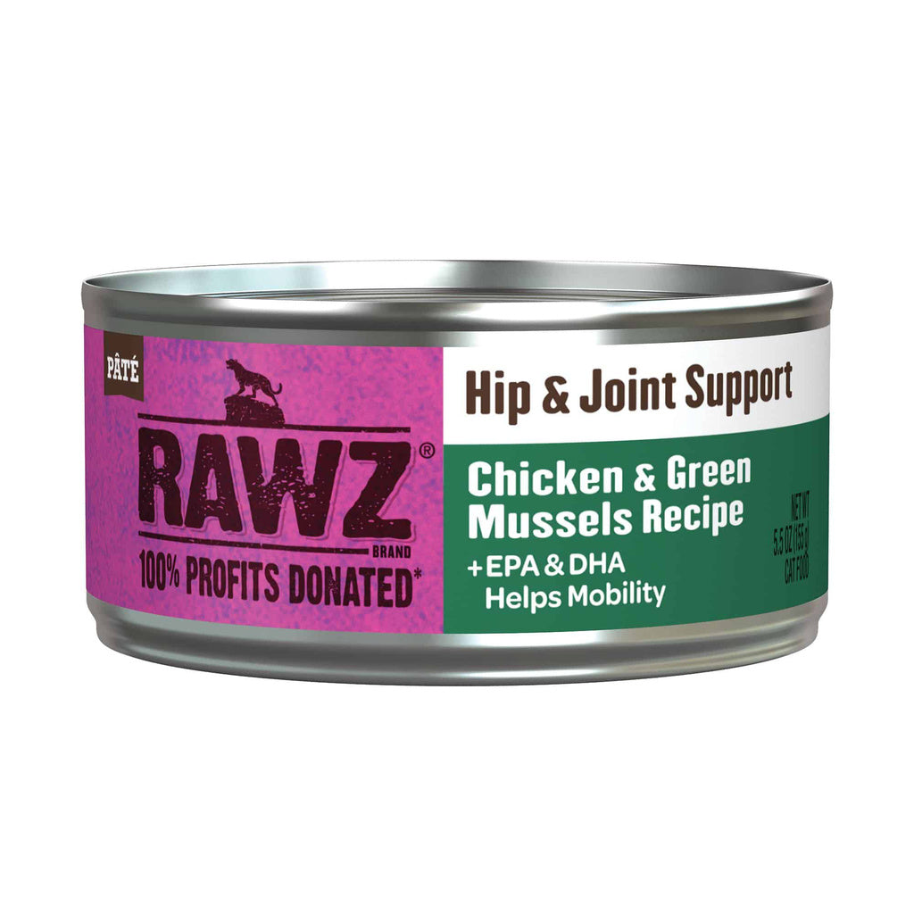 Rawz Hip & Joint Chicken & Green Mussels Cat Canned Food, 5.5 oz