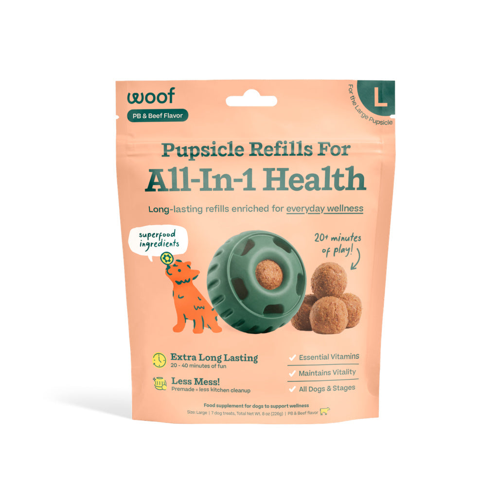 WOOF Pupsicle Refill Pops All-in-1 Health Large, Multivitamin Dog Treats - 7 Count