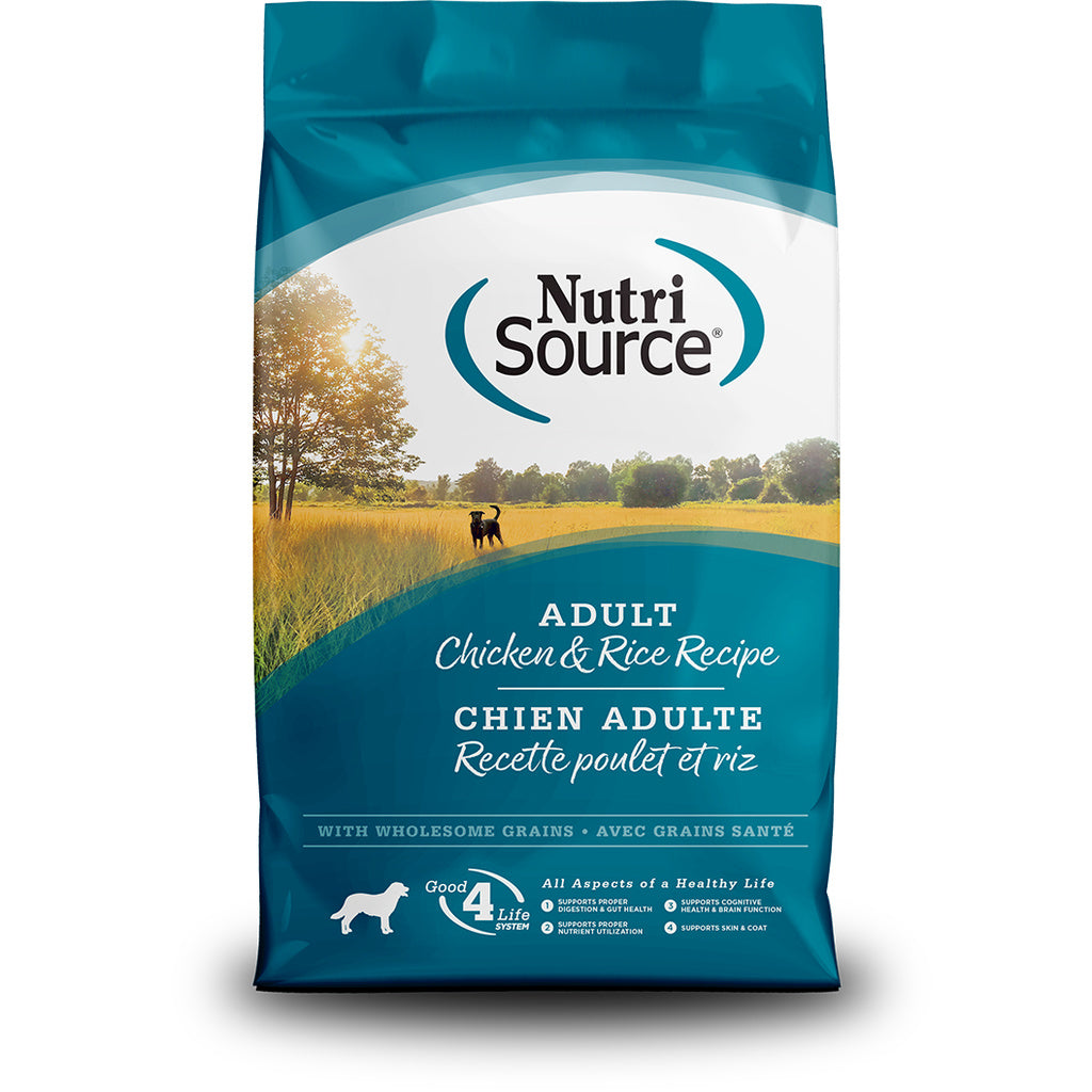 NutriSource Adult Chicken & Rice Dry Dog Food, 4 lb Bag