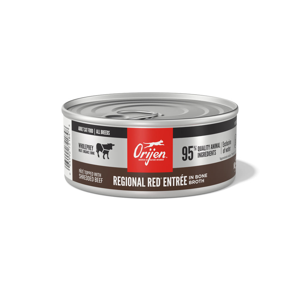 ORIJEN Regional Red Entrée Wet Cat Food in Bone Broth, 5.5 oz Can