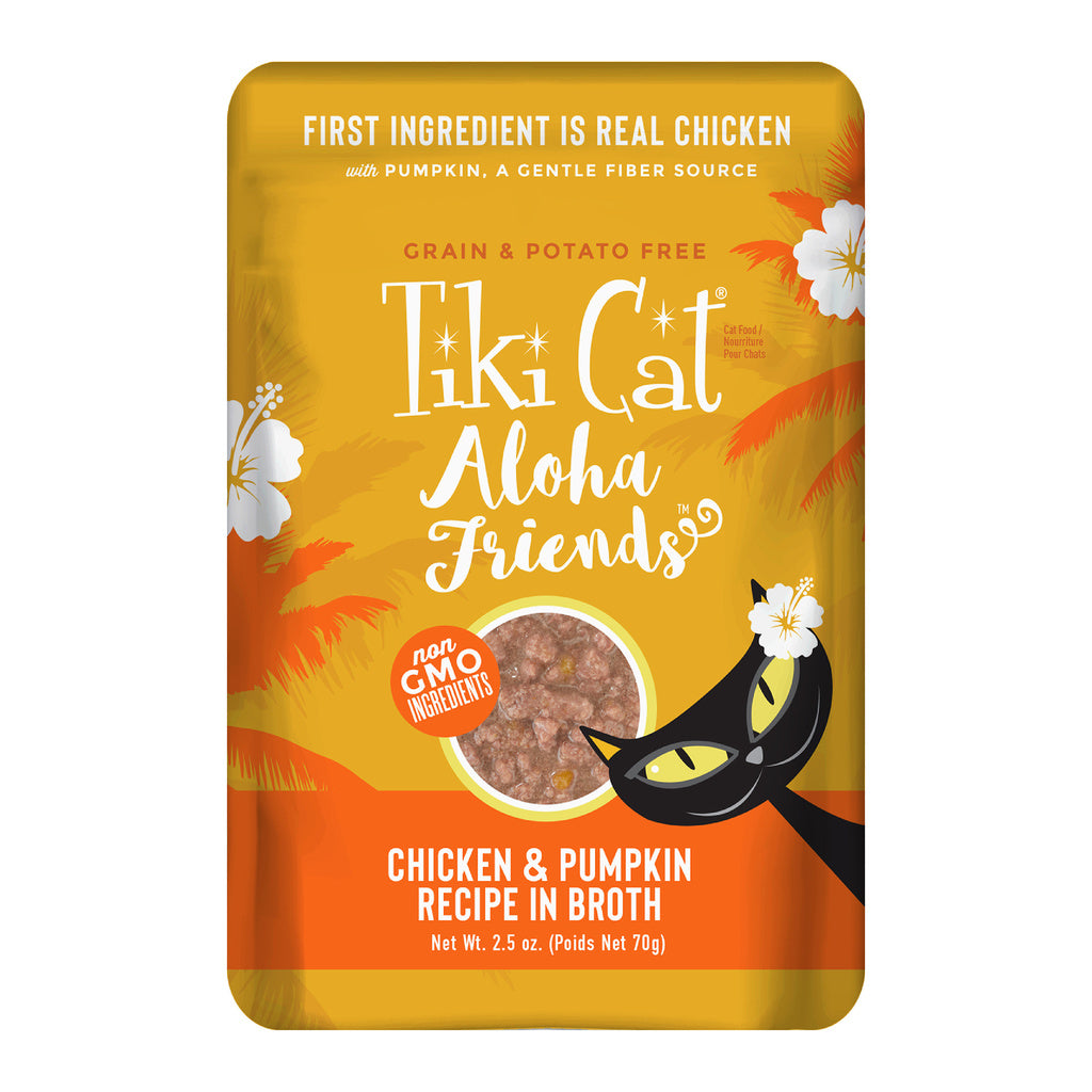 Tiki Cat Aloha Friends Chicken with Pumpkin Wet Cat Food, 2.5 oz.
