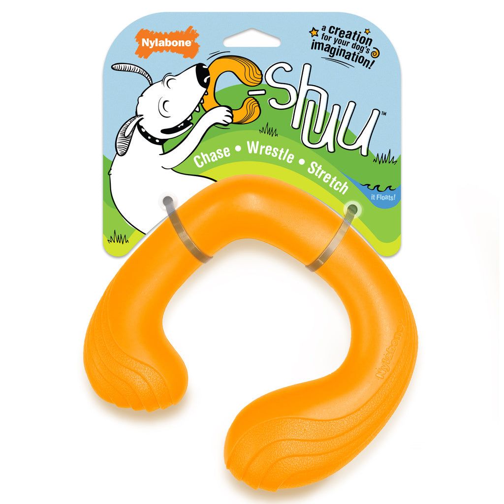 Nylabone C-Shuu Interactive Dog Toy - Lightweight Squishy Chase Toy for Creative Play & Exercise - Large