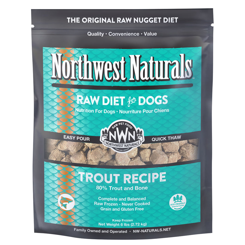 Northwest Naturals Frozen Trout Nuggets Dog Food - 6 lb Bag