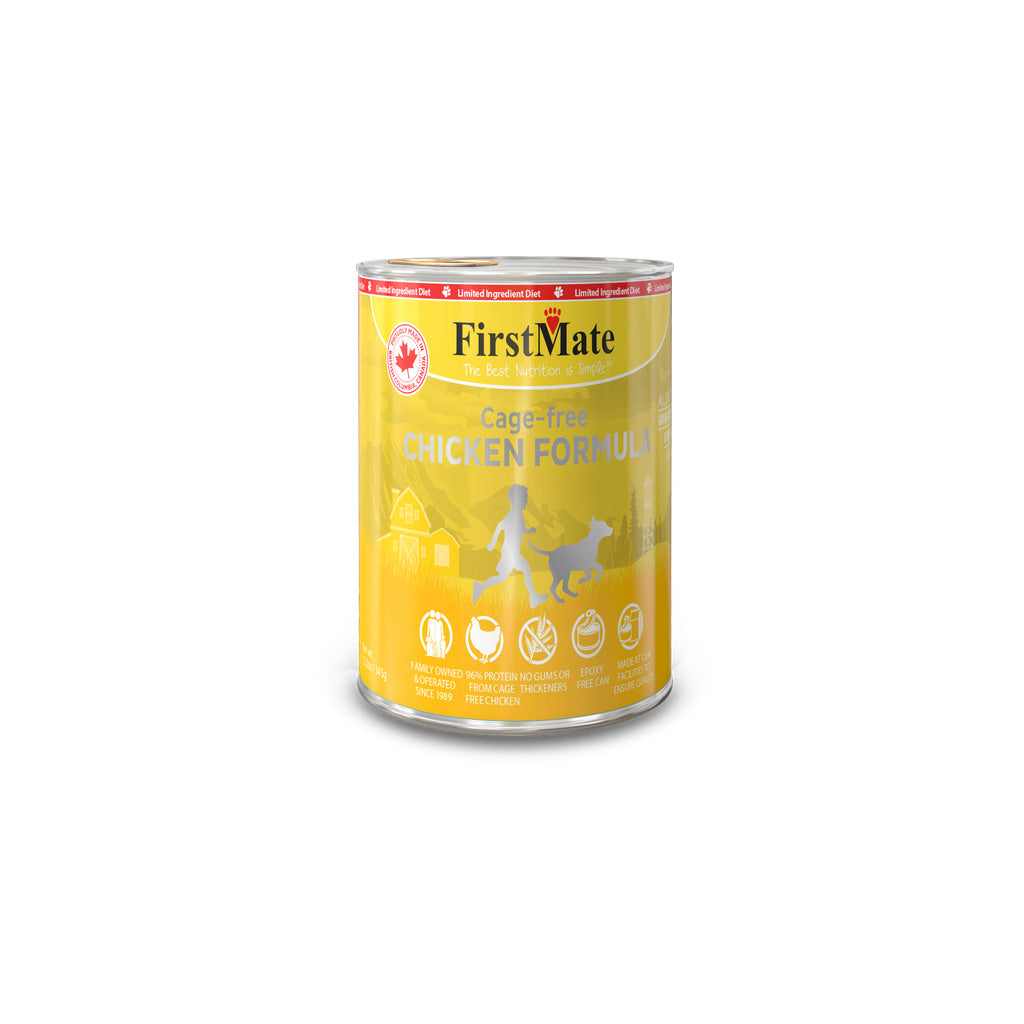 FirstMate Grain Free Chicken Formula Wet Dog Food, 12.2 oz Can