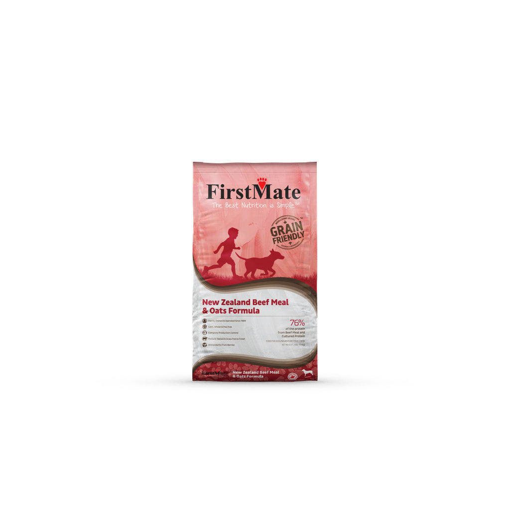 FirstMate Grain-Friendly New Zealand Beef & Oats Dry Dog Food, 25 lb