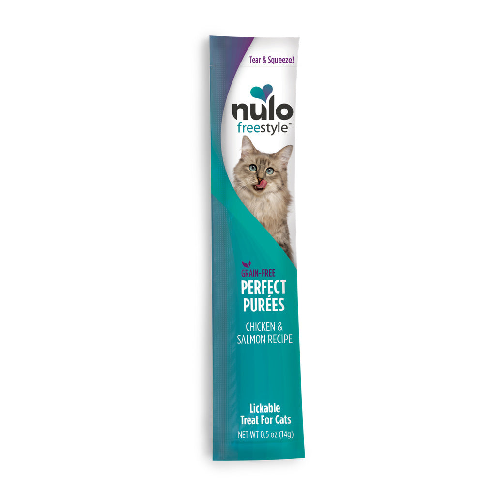 Nulo FreeStyle Perfect Puree Cat Treat, Chicken & Salmon, Grain-Free, 0.5 oz