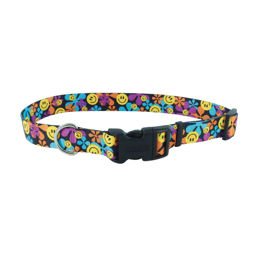Coastal Pet Styles Wildflower Dog Collar - Adjustable Nylon, 5/8 in x 10-14 in