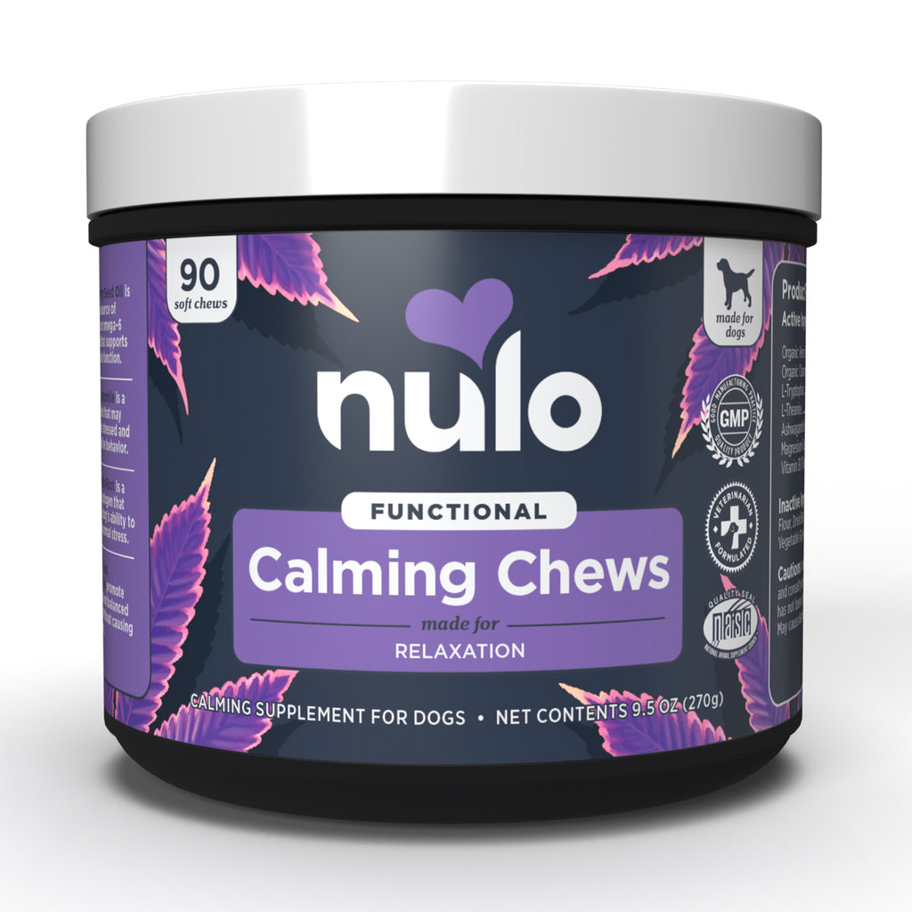 Nulo Calming Chews for Dogs - 90 Count, 9.5oz - Organic Hemp Seed Oil Supplement
