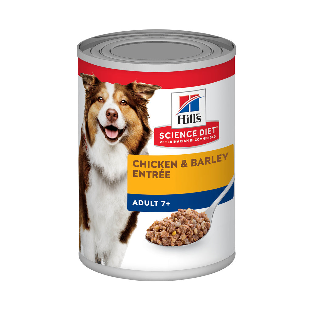 Hill's Science Diet Adult 7+ Chicken & Barley Entrée Wet Dog Food, 13 oz Can