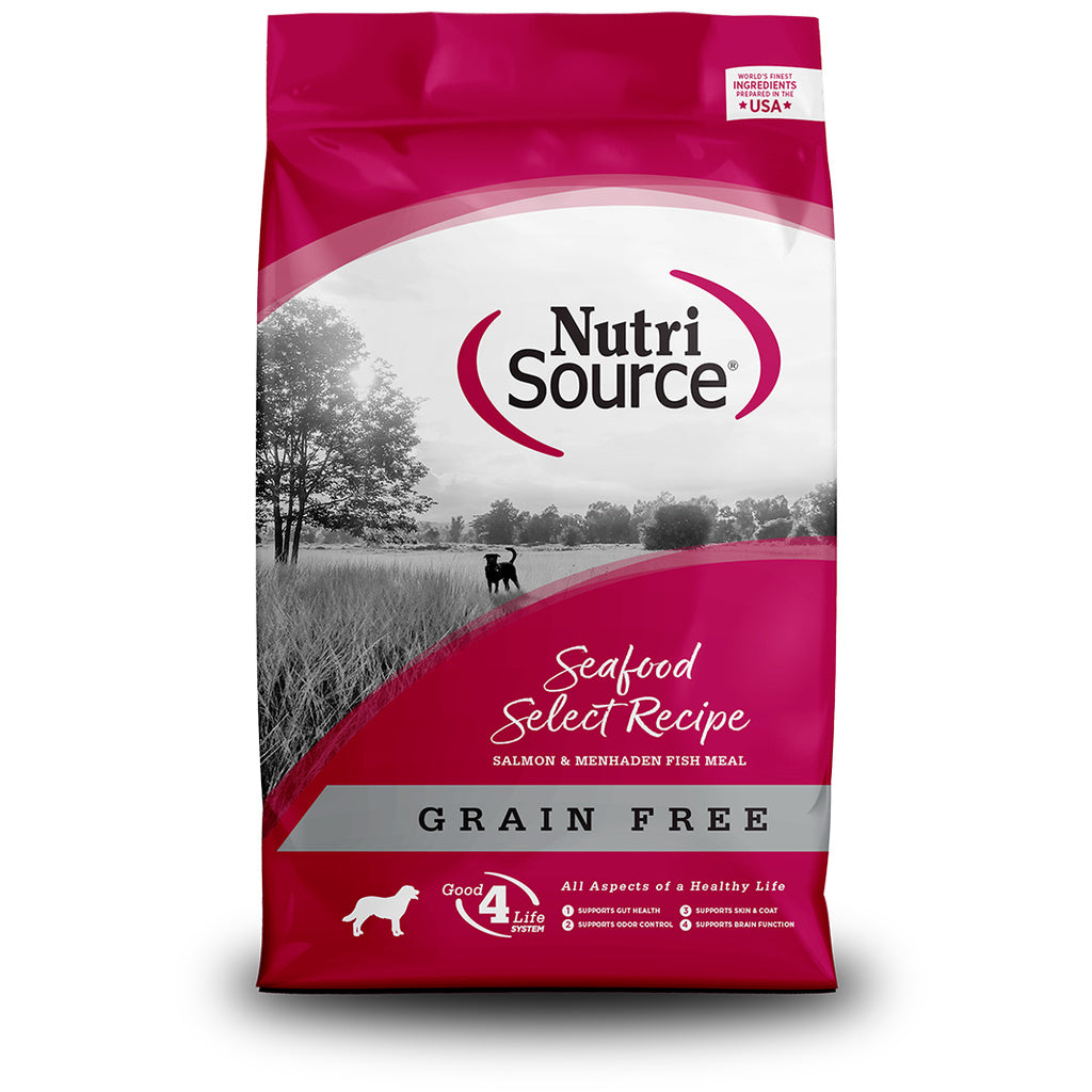 NutriSource Seafood Select Grain-Free Dry Dog Food - Salmon & Menhaden Fish Meal, 26 lb