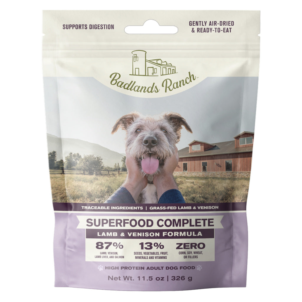 Badlands Ranch Superfood Complete Lamb & Venison Air-Dried Dog Food, 11.5 oz