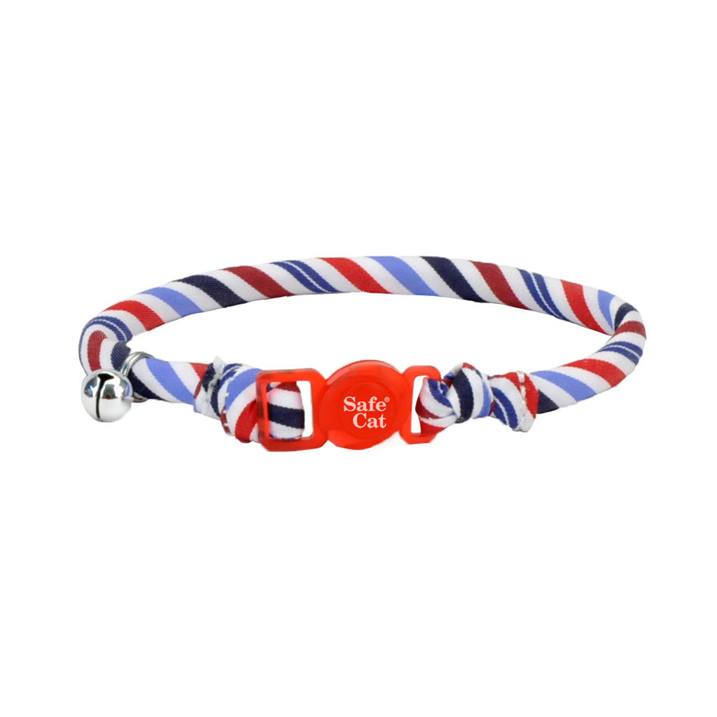 Coastal Safe Cat Collar - Round Fashion Stripes - 8-12 inch