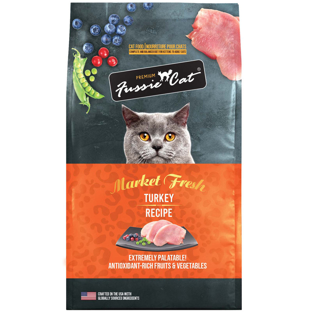 Fussie Cat Market Fresh Turkey Formula Dry Cat Food, 10 lb Bag, Grain-Free