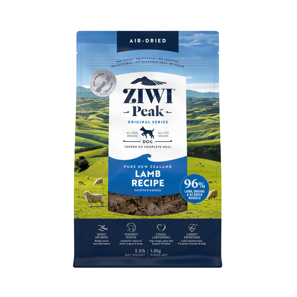 Ziwi Peak Air-Dried Lamb Dog Food - 2.2 lb / 1 kg - Natural, Grain-Free Cuisine