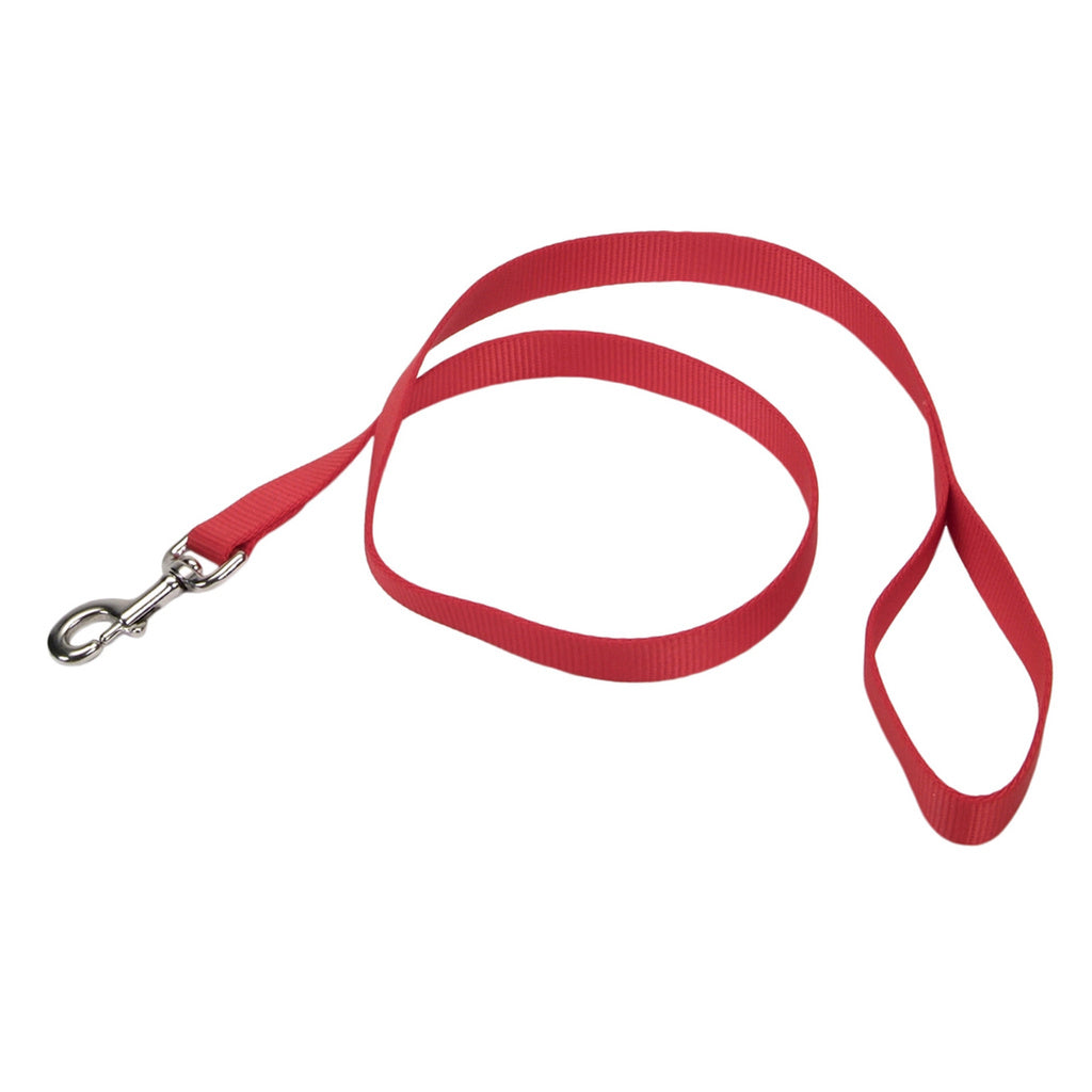 Coastal Single-Ply Nylon Dog Leash, Red, 1 in x 6 ft