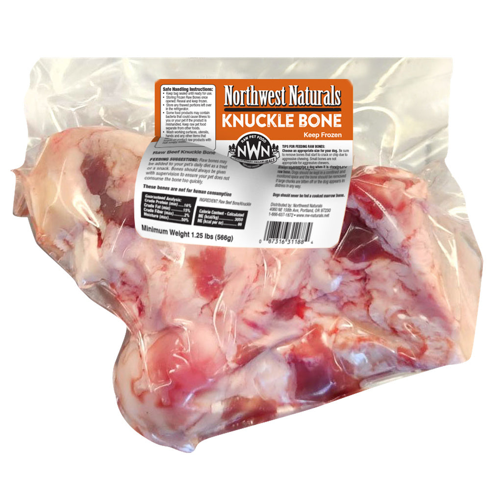 Northwest Naturals Frozen Beef Knuckle Bone for Dogs - Raw & Meaty, Dental Chew