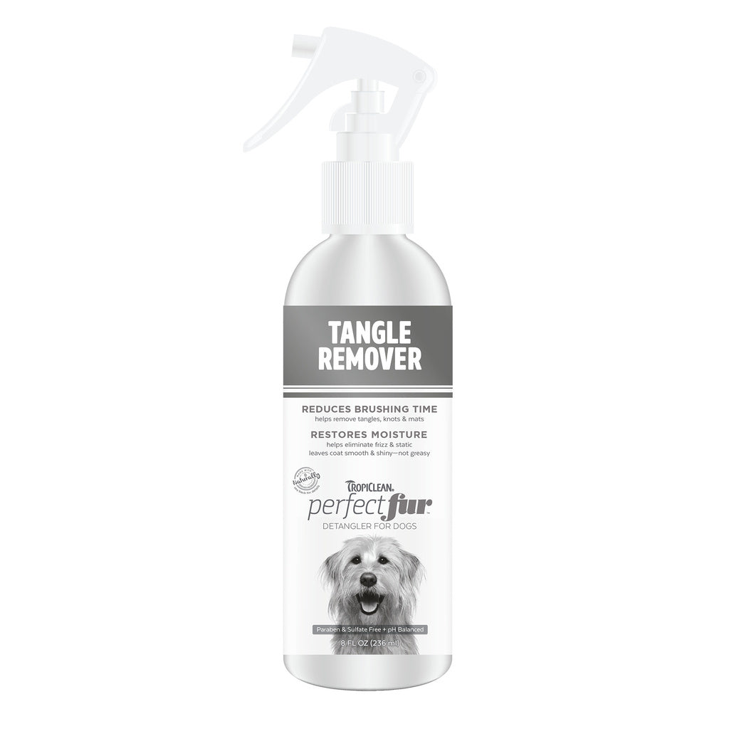 TropiClean PerfectFur Tangle Remover Spray for Dogs - Detangler & Dematting, 8 oz