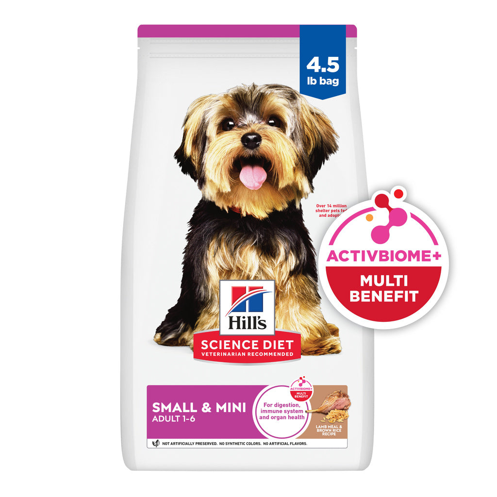 Hill's Science Diet Adult Small Paws Lamb Meal & Brown Rice Recipe Dry Dog Food, 4.5 lb Bag