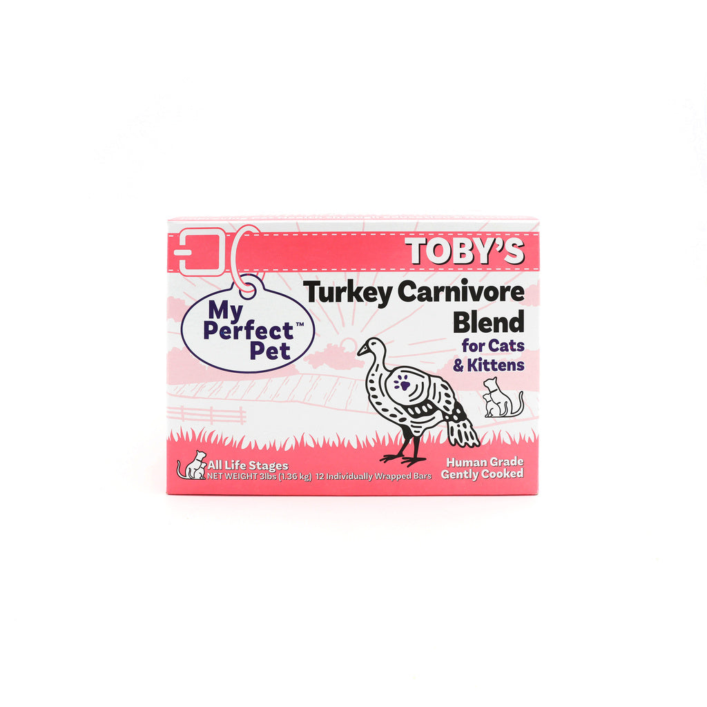 My Perfect Pet Toby's Turkey Carnivore Blend Grain-Free Frozen Cat Food, 3-3.5 lb