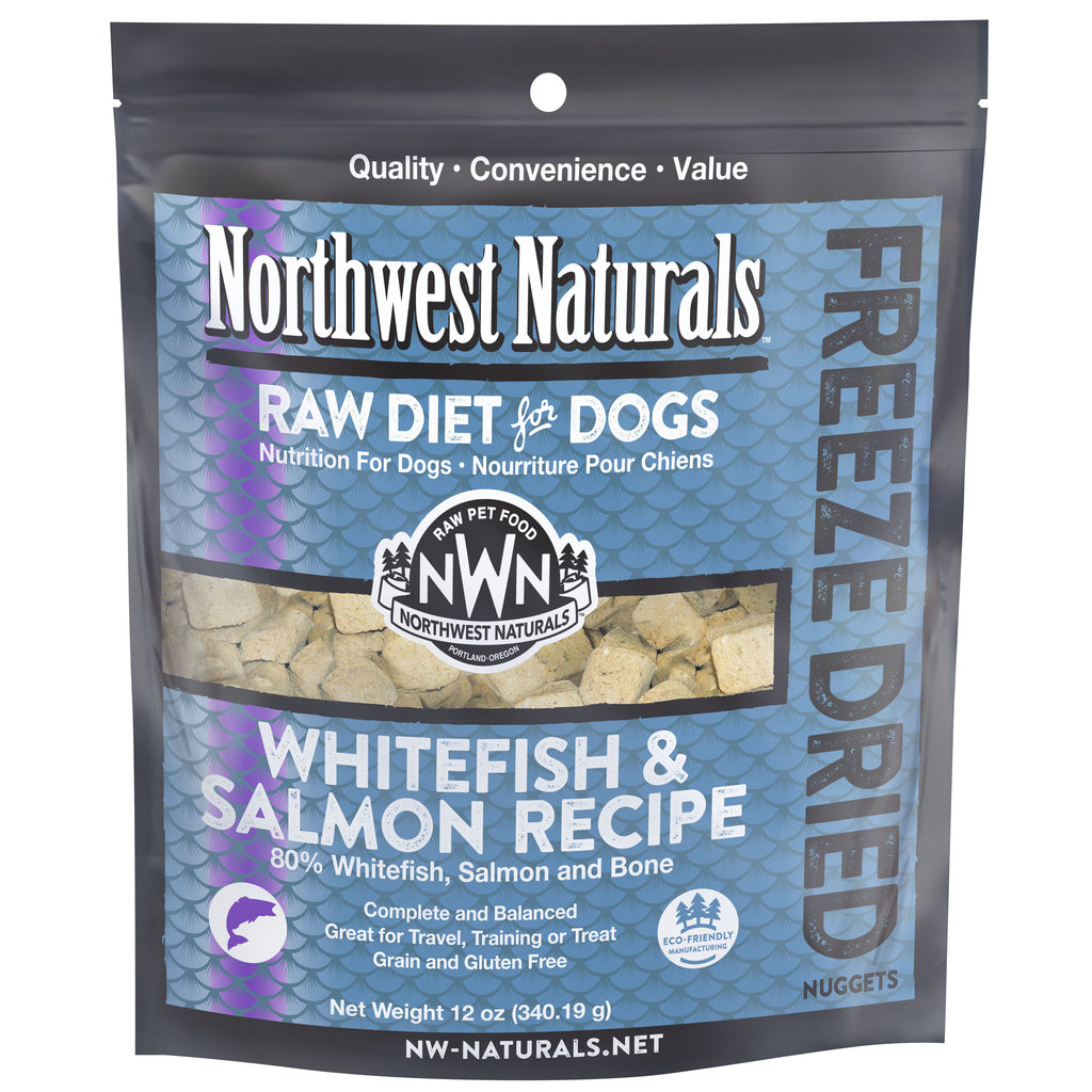 Northwest Naturals Freeze Dried Whitefish & Salmon Dog Food Nuggets, 12 oz