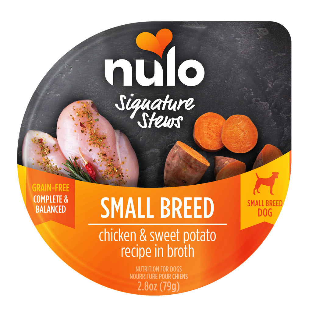 Nulo Small Breed Dog Signature Stew, Chicken & Sweet Potato in Broth, 24 x 2.8 oz Cups