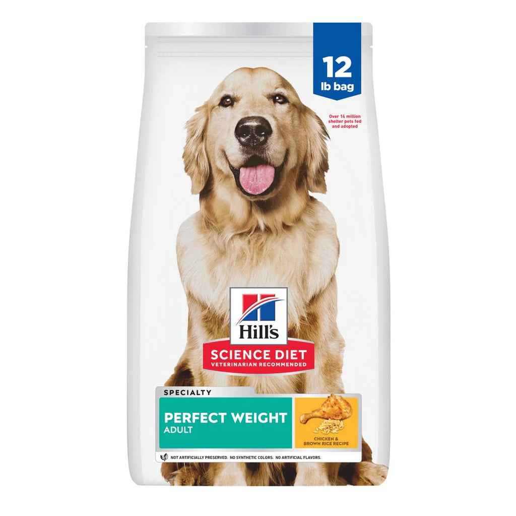 Hill's Science Diet Adult Perfect Weight Chicken Recipe Dry Dog Food, 12 lb Bag