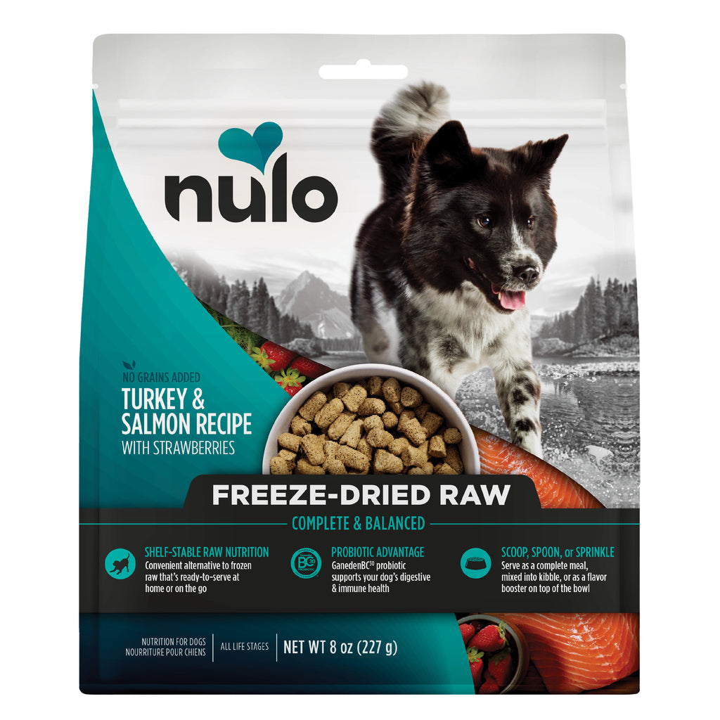 Nulo Freeze-Dried Raw Turkey & Salmon Recipe Dog Food, 8 oz Bag