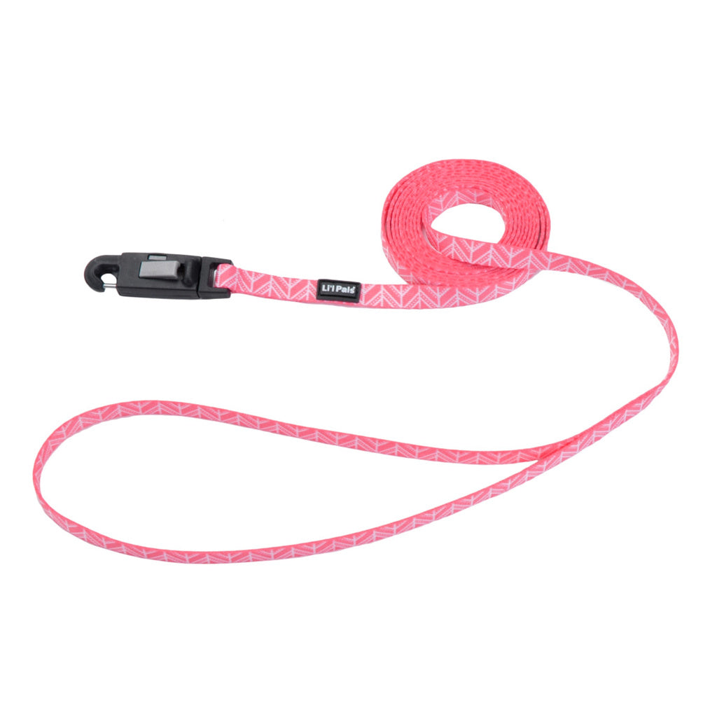 Coastal Pet Li'l Pals Patterned Dog Leash - Pink Tribal Chevron - 5/8" x 6'
