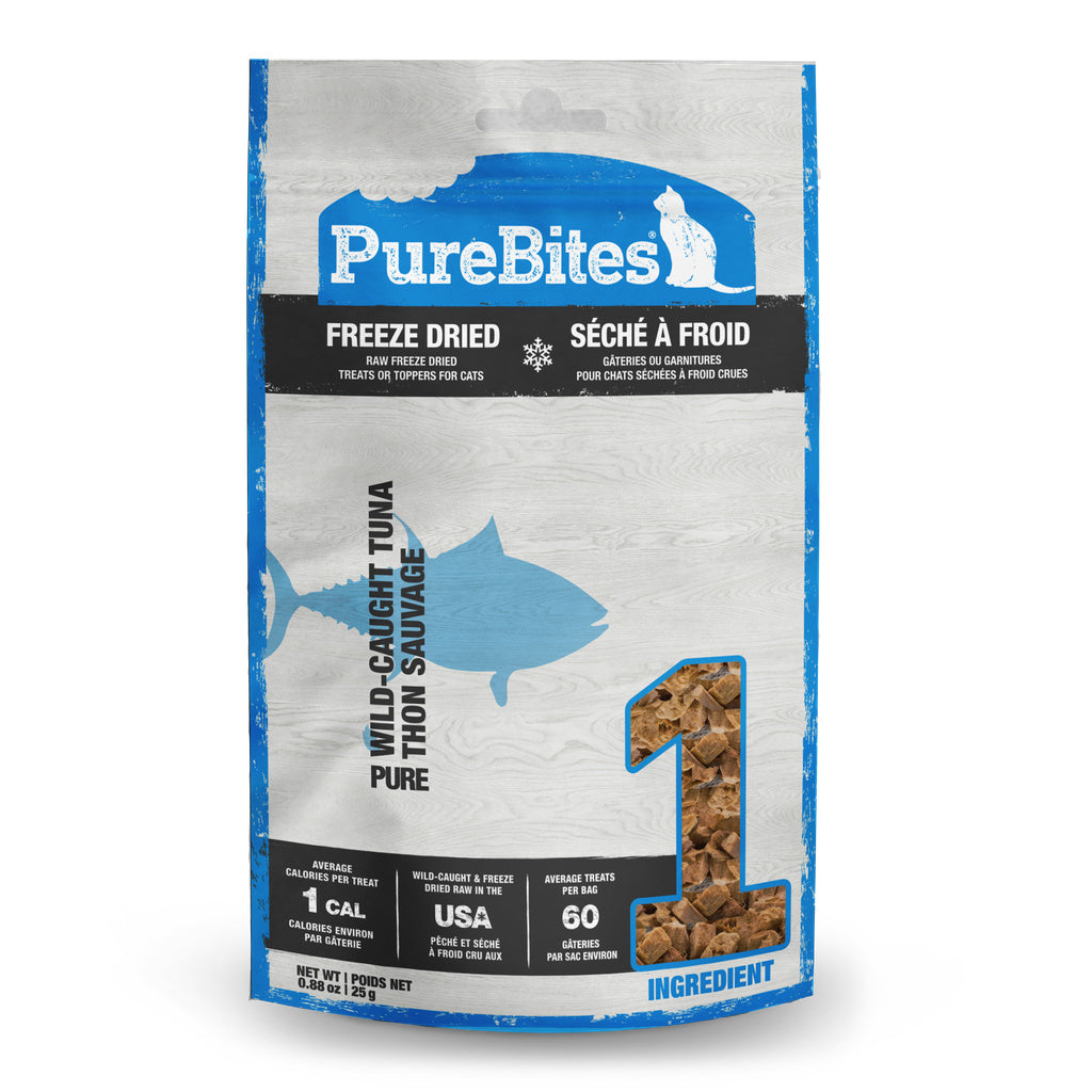 PureBites Tuna Freeze Dried Cat Treats, 0.88 oz - Single Ingredient, Natural Cat Treats
