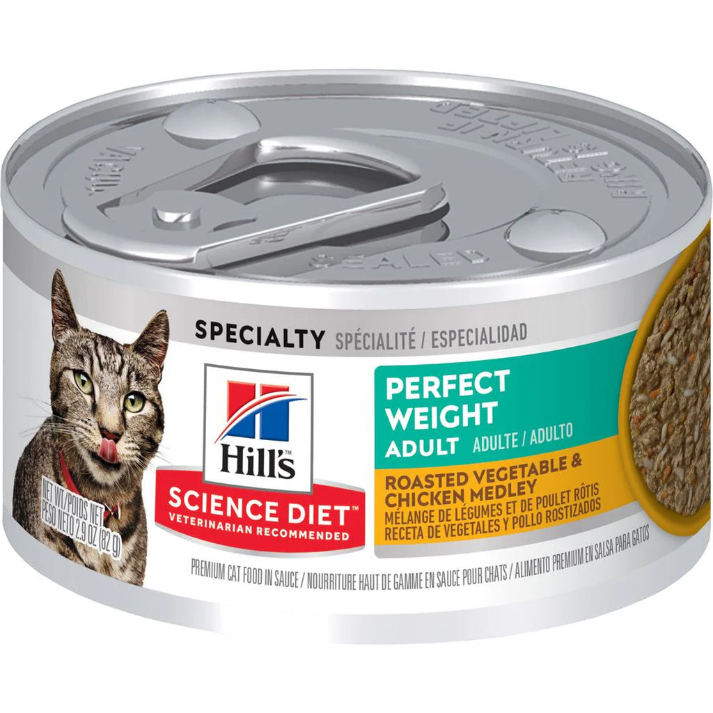 Hill's Science Diet Perfect Weight Adult Cat Food, Chicken & Roasted Vegetables, 2.9 oz Can