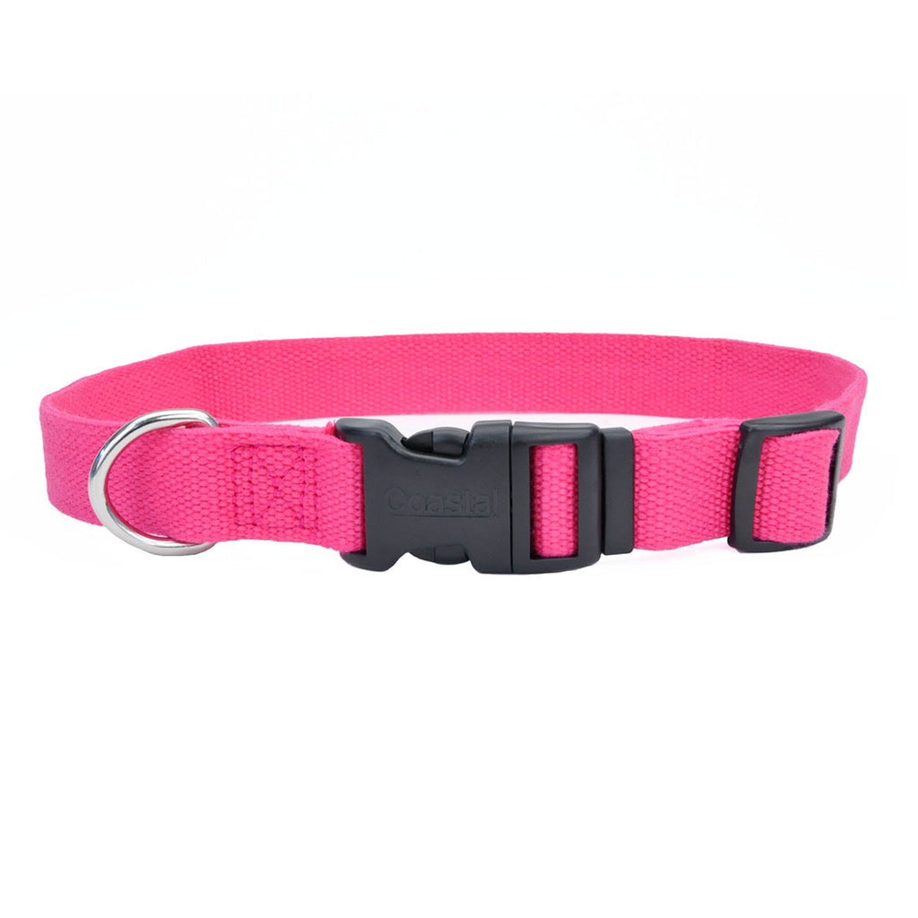 Coastal Pet New Earth Soy Dog Collar - Fuchsia - Large - 18-26" Adjustable