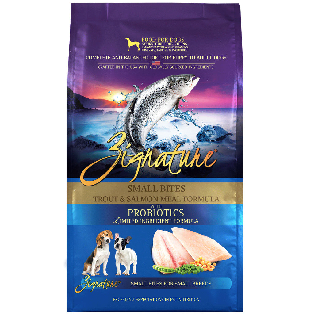 Zignature Trout & Salmon Small Bites Dry Dog Food - 12.5 lb Bag