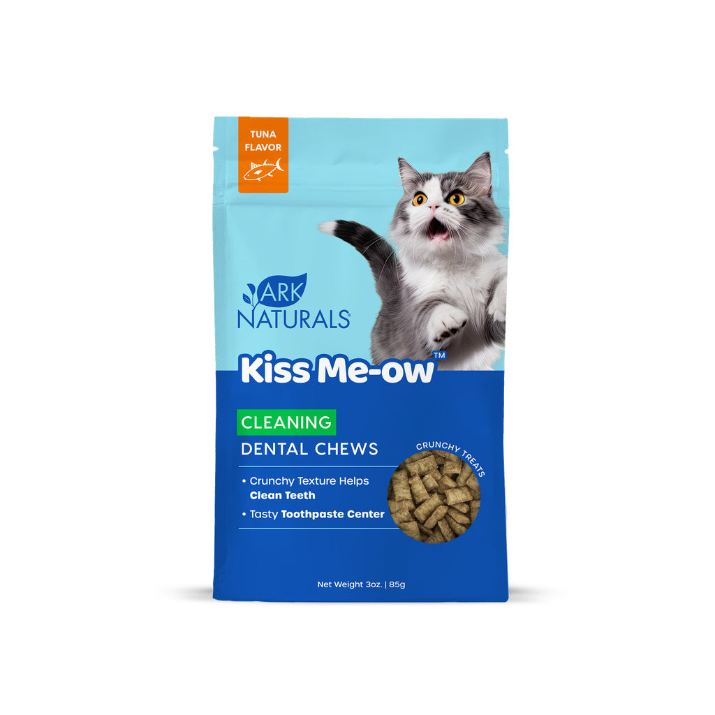 Ark Naturals Kiss Me-Ow Cat Dental Chews - Cleaning Tuna Flavor - 3 oz Bag