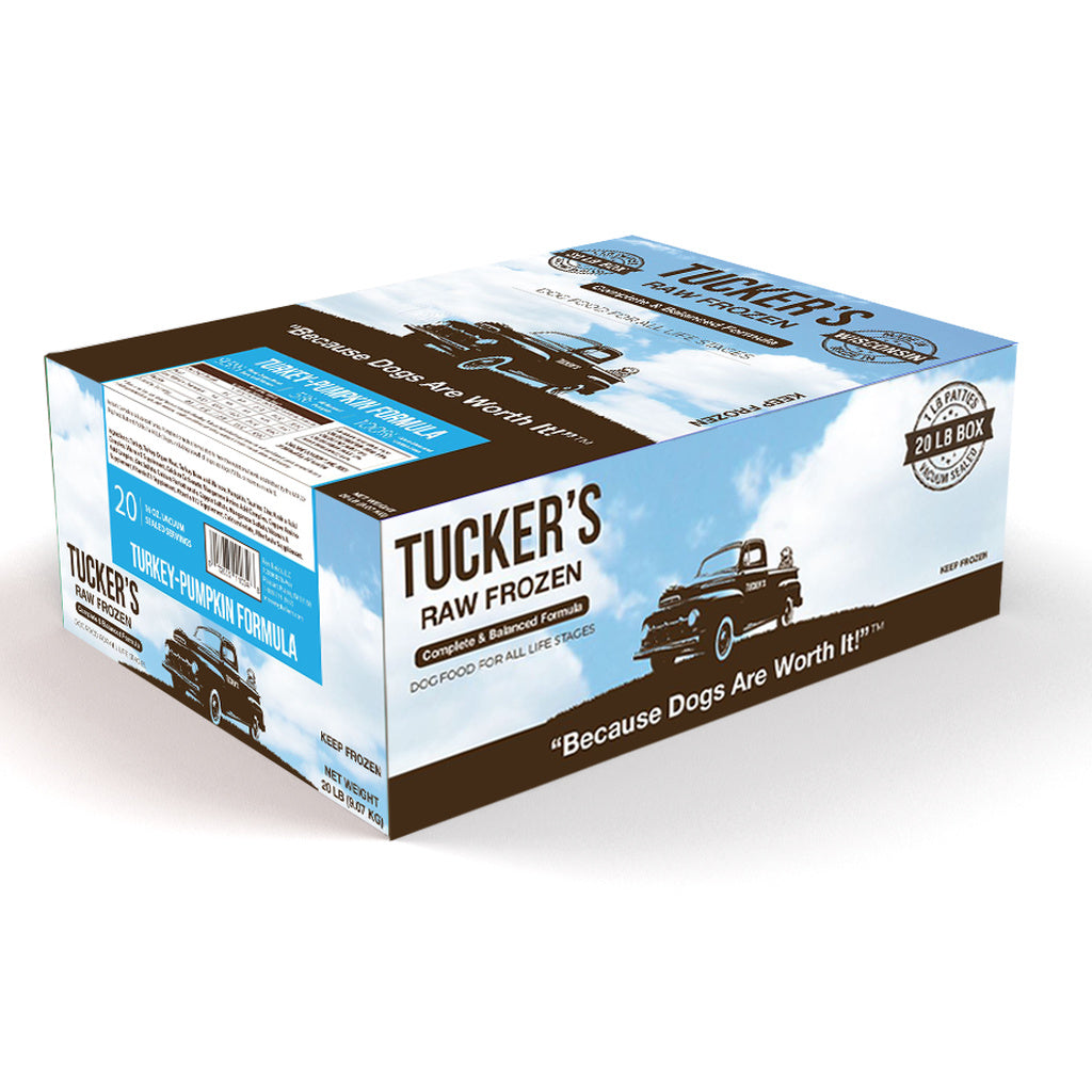 Tucker's Raw Frozen Turkey & Pumpkin Dog Food Patties - 20 lb Box